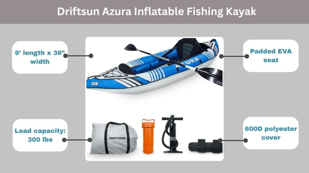 Driftsun Azura Inflatable Fishing Kayak