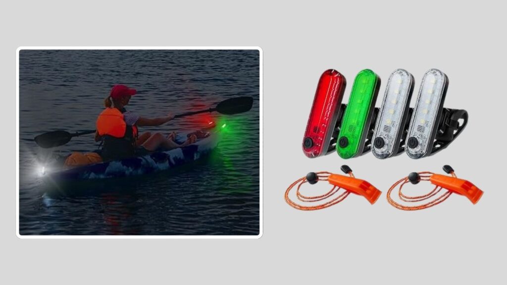 USB rechargeable LED kayak lights with safety gear